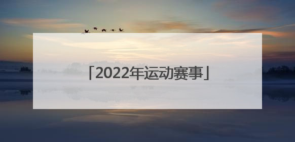 「2022年运动赛事」2022年暑假运动赛事